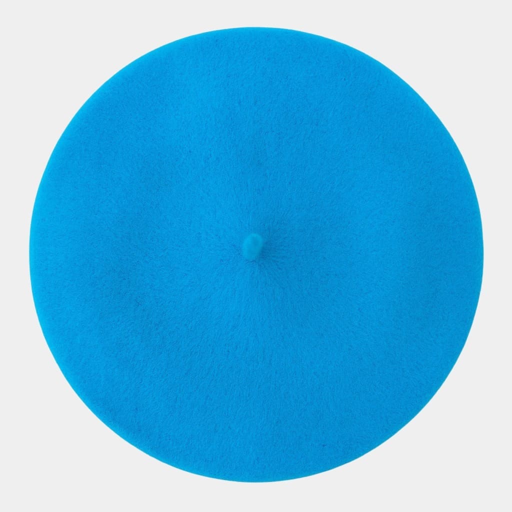 Béret basque cyan en laine