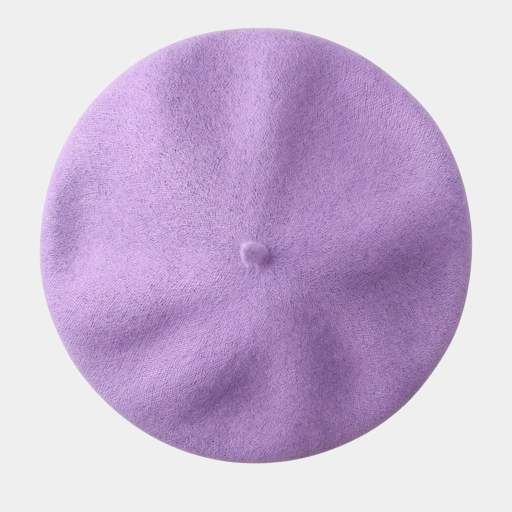 Béret basque violet clair en laine