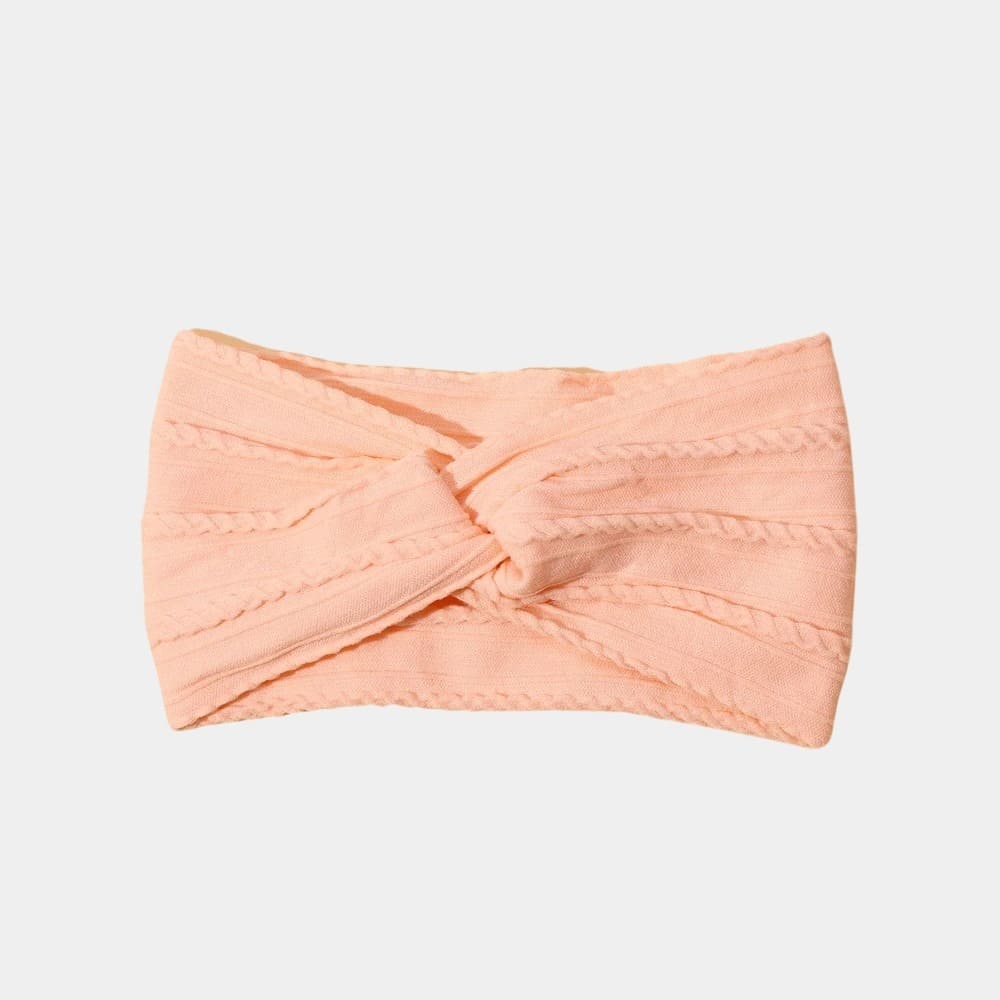 Bandeau bébé large orange clair