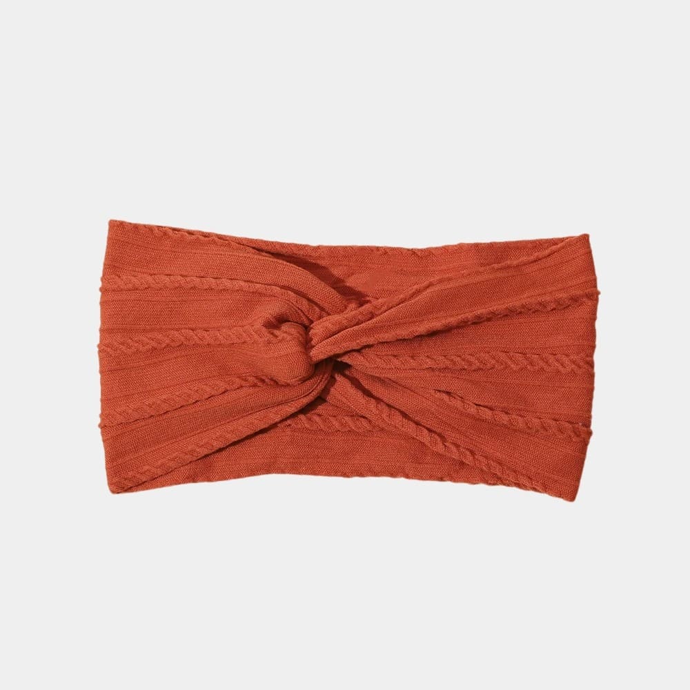 Bandeau bébé large rouge orangé