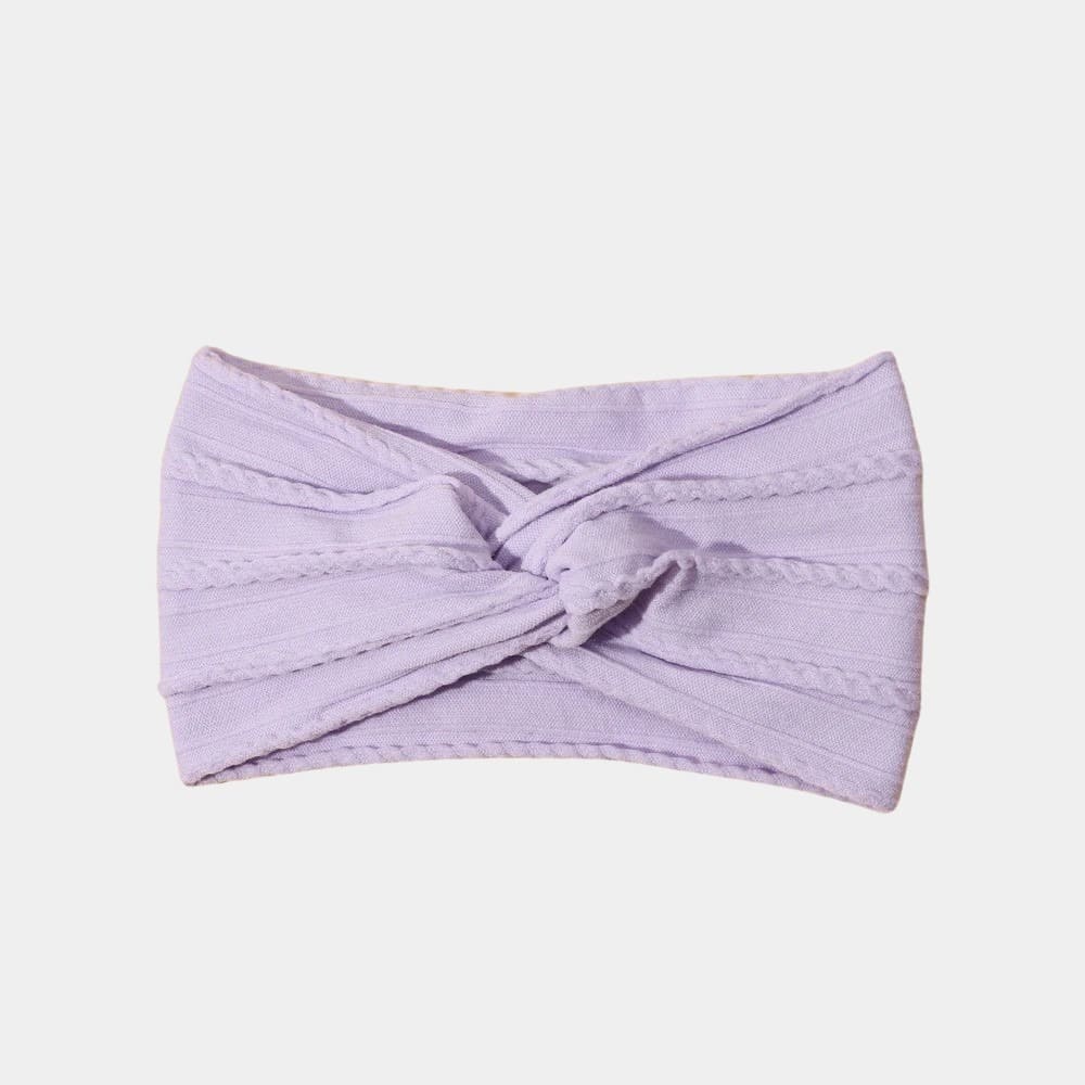 Bandeau bébé large violet lavande