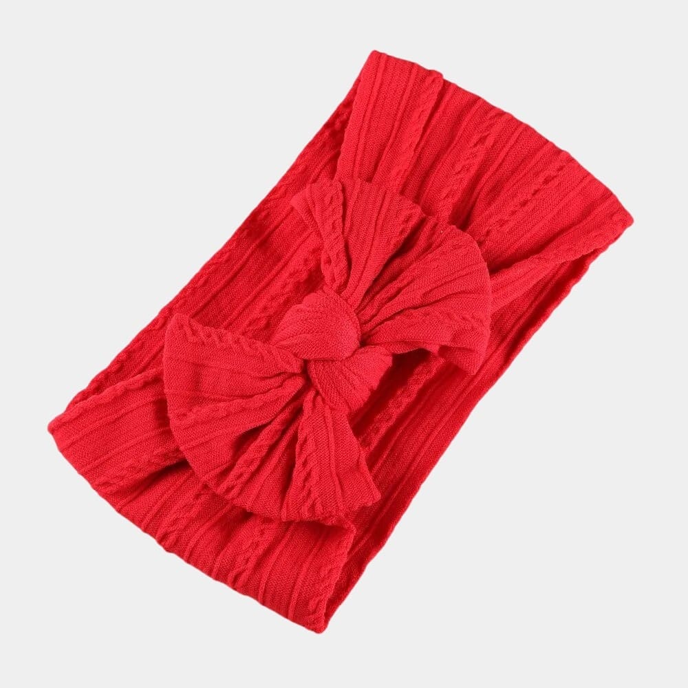 Bandeau bébé rouge avec gros nœud