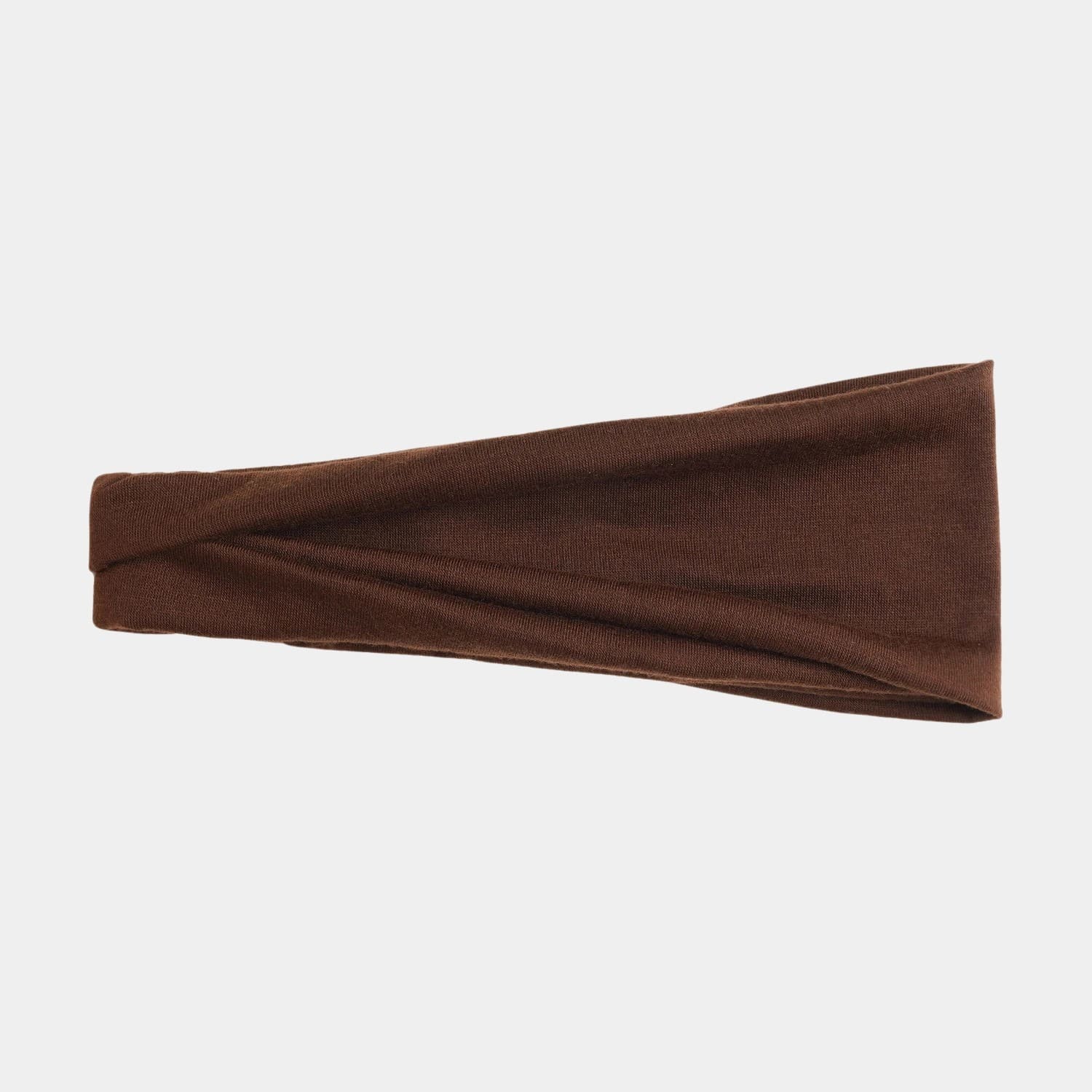 Bandeau élastique marron foncé uni