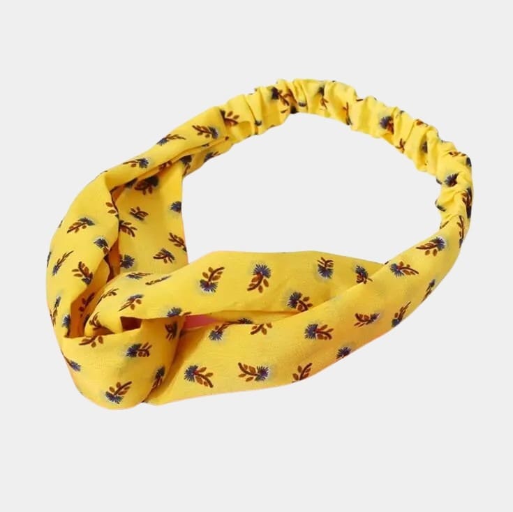 Bandeau fleuri jaune