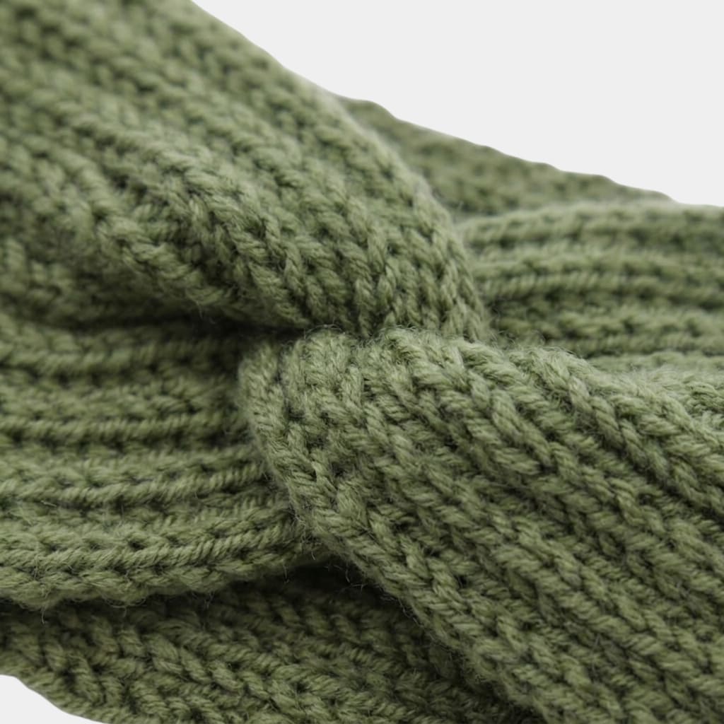 Bandeau en laine vert aloe vera uni