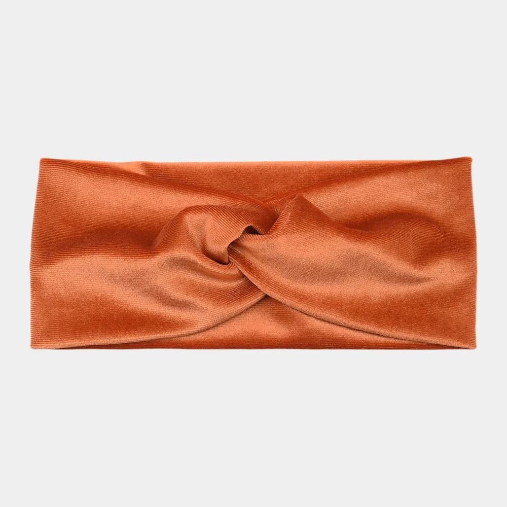 Bandeau en velours orange