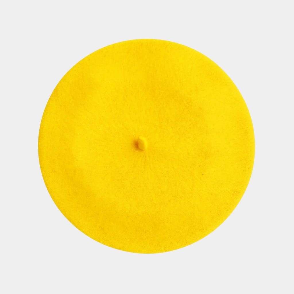 Béret basque jaune en laine