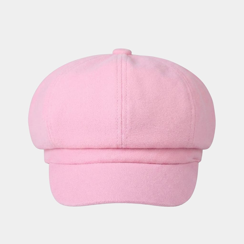 Béret casquette rose en coton