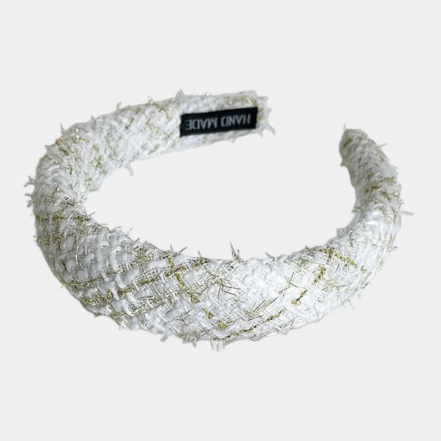 Serre-tête tweed blanc