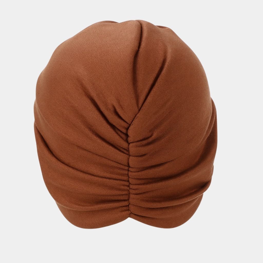 Turban croisé marron