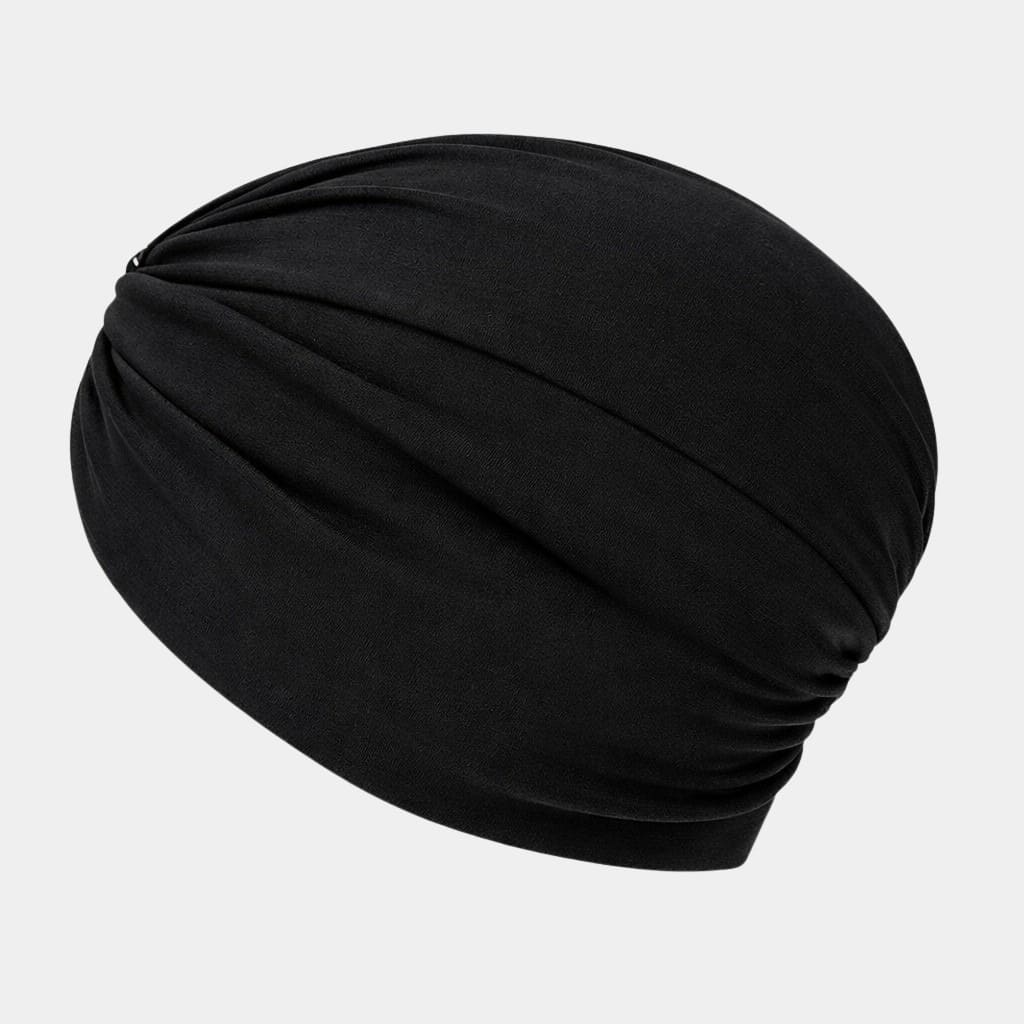 Turban croisé noir