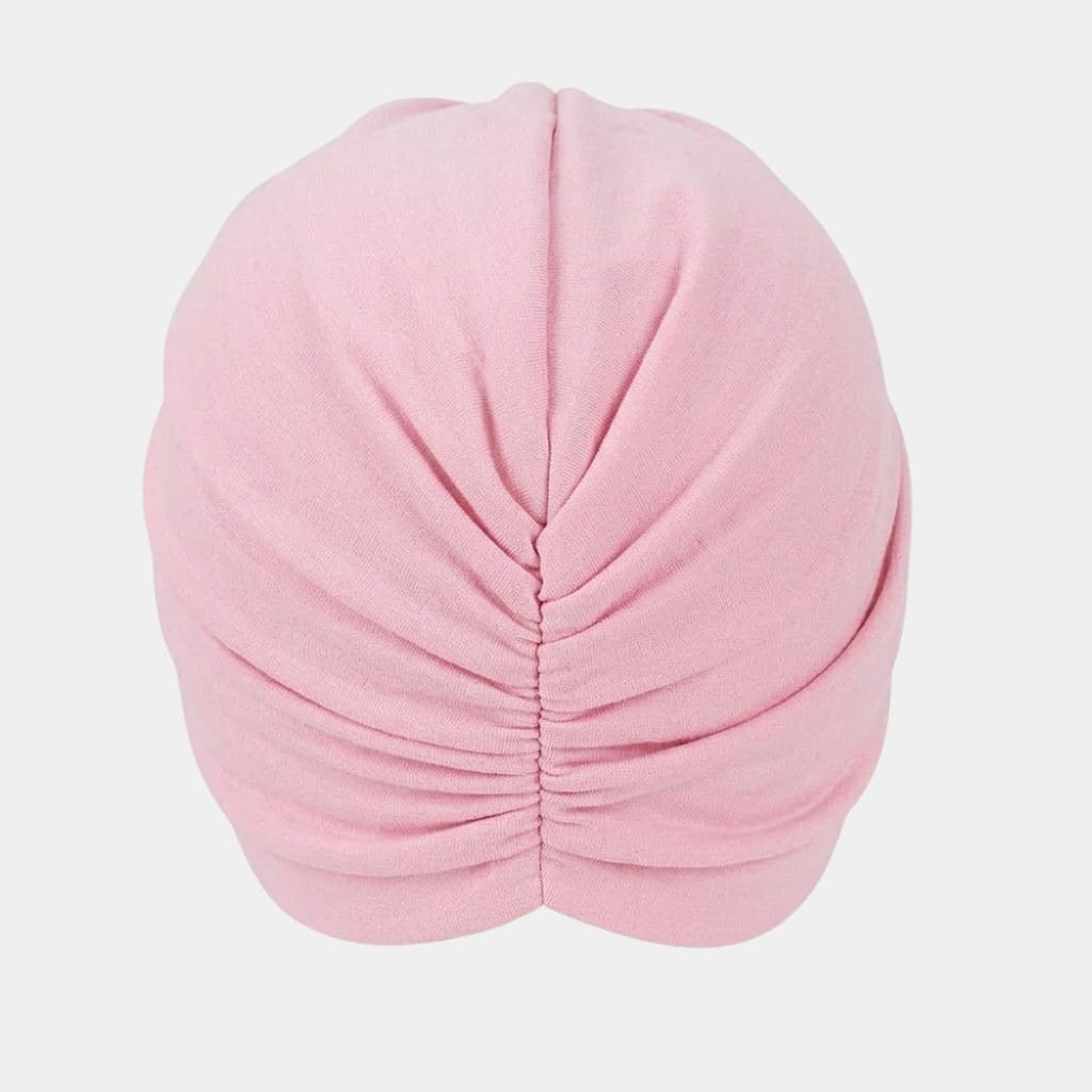 Turban croisé rose