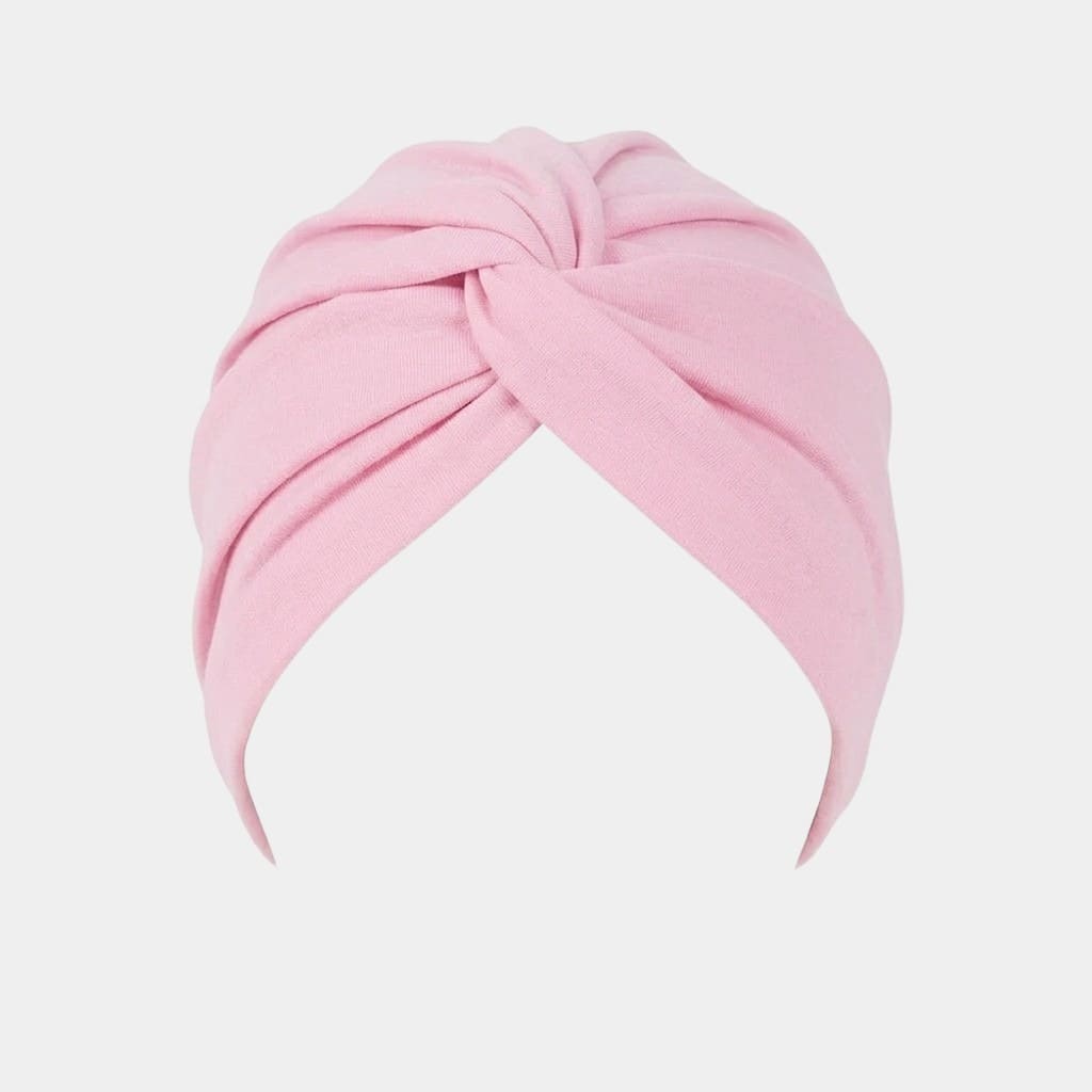 Turban croisé rose
