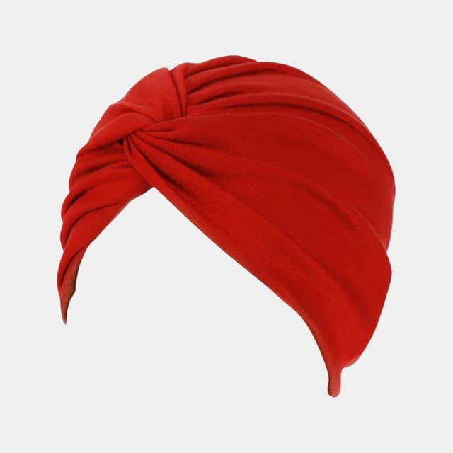 Turban croisé rouge