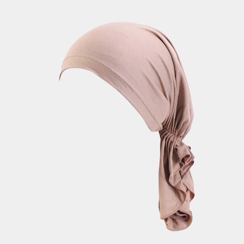 Turban foulard marron