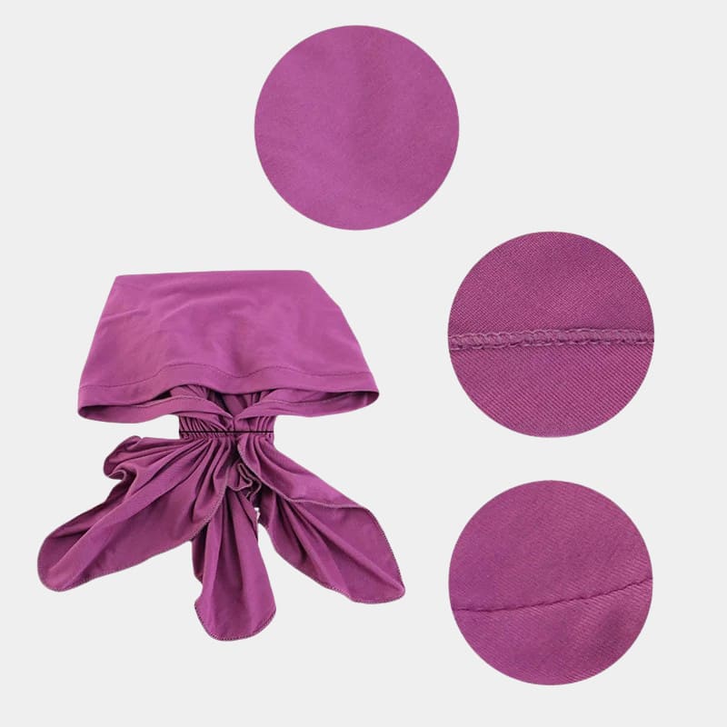 Turban foulard violet