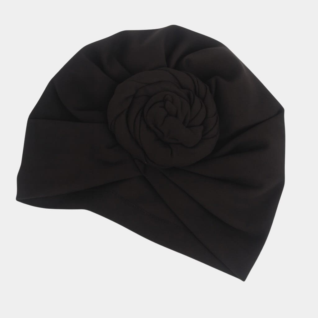 Turban noir avec gros nœud