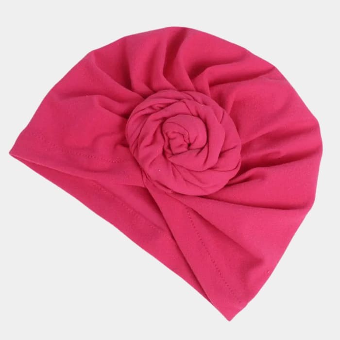 Turban rose bonbon avec gros nœud