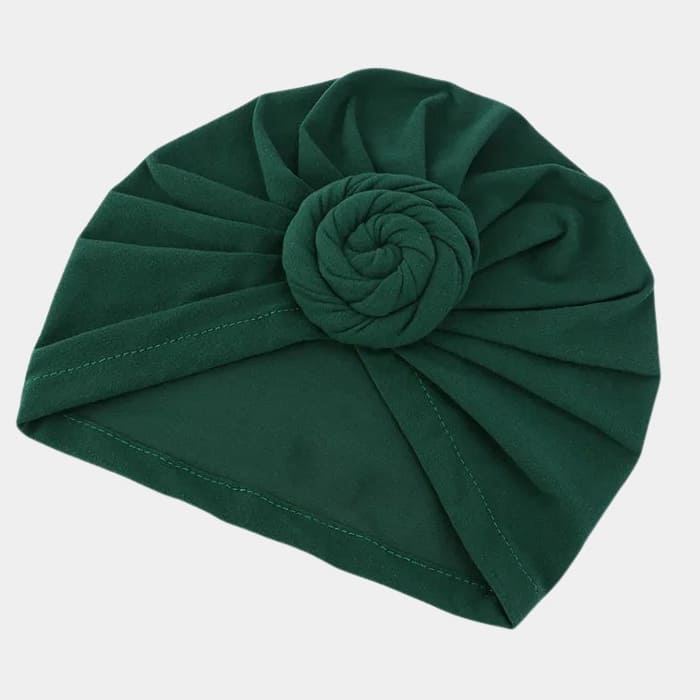 Turban vert foncé avec gros nœud